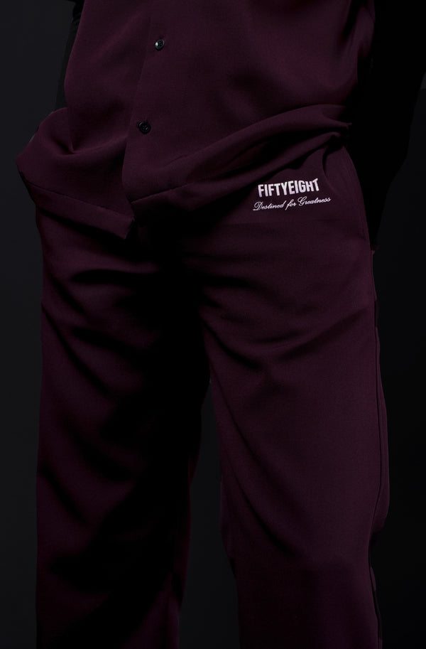 Wine Straight Pants