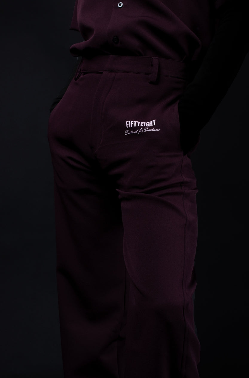 Wine Straight Pants