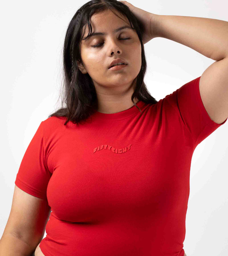 Bodycon Top- Red